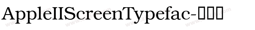 AppleIIScreenTypefac字体转换