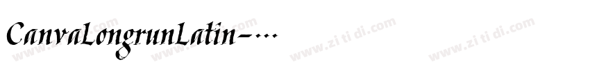CanvaLongrunLatin字体转换