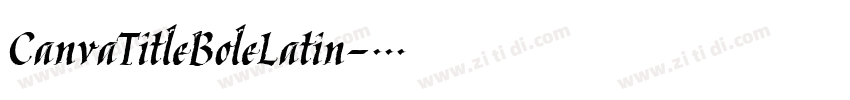 CanvaTitleBoleLatin字体转换