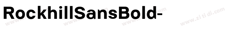 RockhillSansBold字体转换