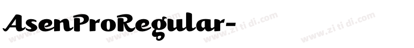 AsenProRegular字体转换