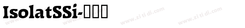 IsolatSSi字体转换