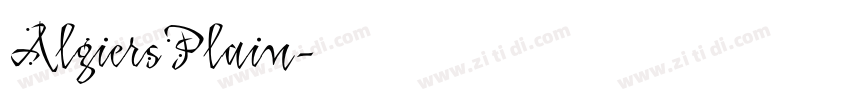 AlgiersPlain字体转换