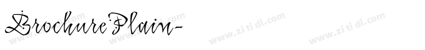 BrochurePlain字体转换