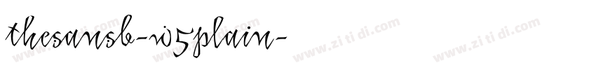 thesansb-w5plain字体转换
