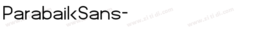 ParabaikSans字体转换