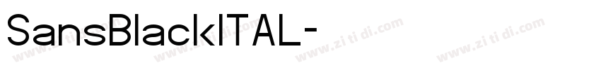SansBlackITAL字体转换