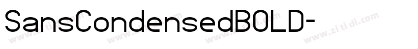 SansCondensedBOLD字体转换