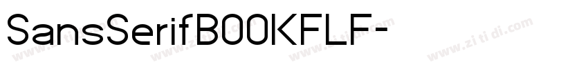 SansSerifBOOKFLF字体转换