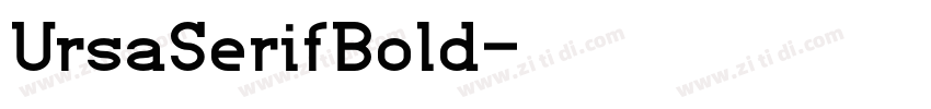 UrsaSerifBold字体转换