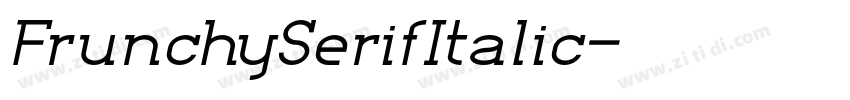 FrunchySerifItalic字体转换