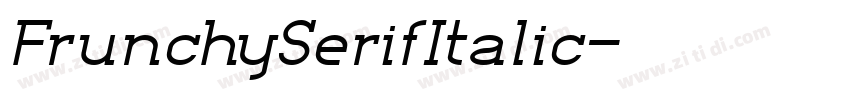FrunchySerifItalic字体转换