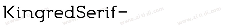 KingredSerif字体转换