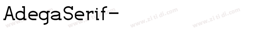AdegaSerif字体转换