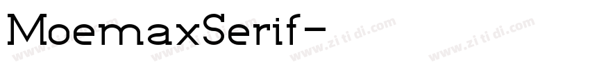 MoemaxSerif字体转换