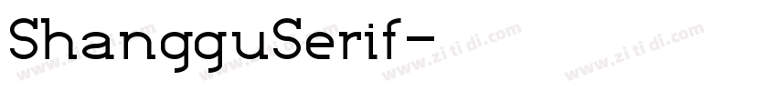 ShangguSerif字体转换