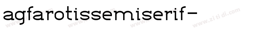 agfarotissemiserif字体转换