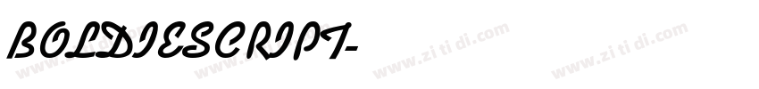 BOLDIESCRIPT字体转换