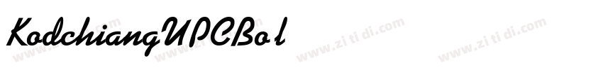 KodchiangUPCBold字体转换
