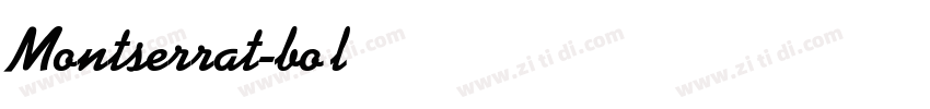 Montserrat-bold字体转换