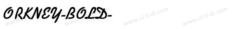 ORKNEY-BOLD字体转换