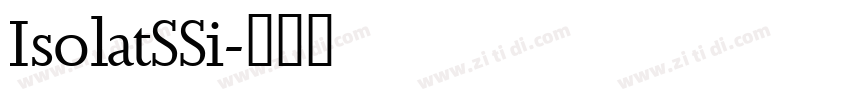 IsolatSSi字体转换