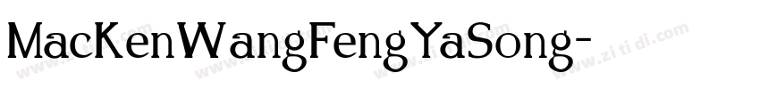 MacKenWangFengYaSong字体转换