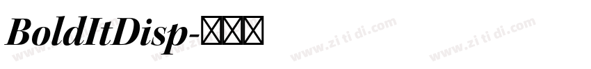 BoldItDisp字体转换