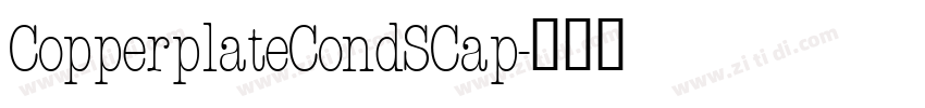 CopperplateCondSCap字体转换