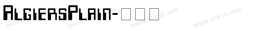 AlgiersPlain字体转换