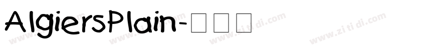 AlgiersPlain字体转换