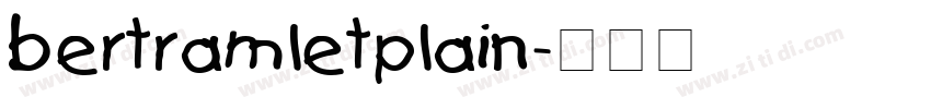 bertramletplain字体转换