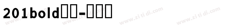 201bold下载字体转换