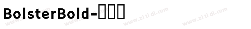 BolsterBold字体转换