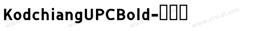 KodchiangUPCBold字体转换