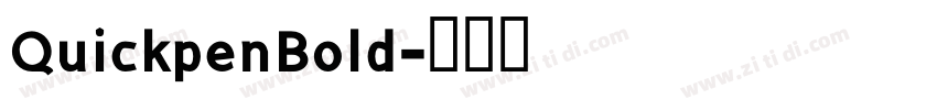 QuickpenBold字体转换
