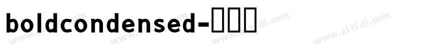 boldcondensed字体转换