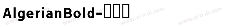 AlgerianBold字体转换