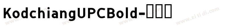 KodchiangUPCBold字体转换