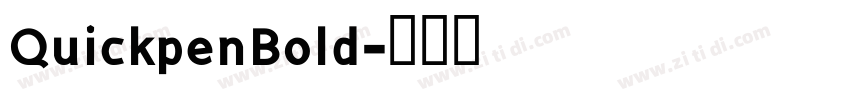 QuickpenBold字体转换