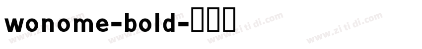 wonome-bold字体转换