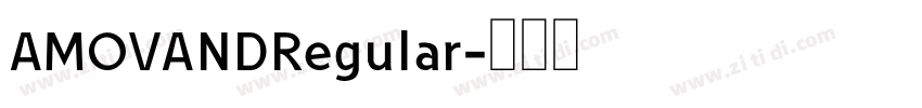 AMOVANDRegular字体转换