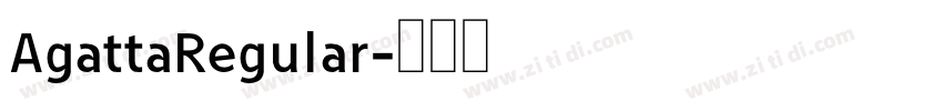 AgattaRegular字体转换