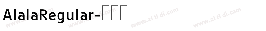 AlalaRegular字体转换