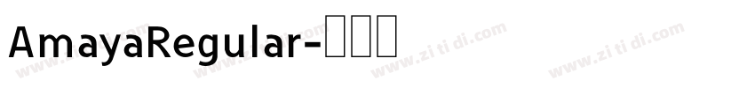 AmayaRegular字体转换