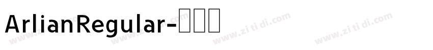 ArlianRegular字体转换