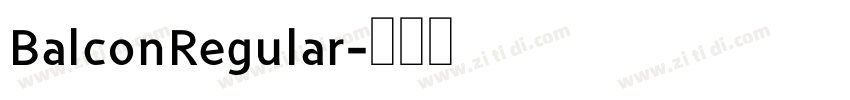 BalconRegular字体转换