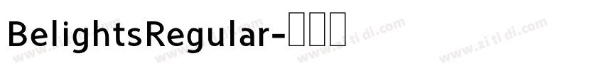 BelightsRegular字体转换