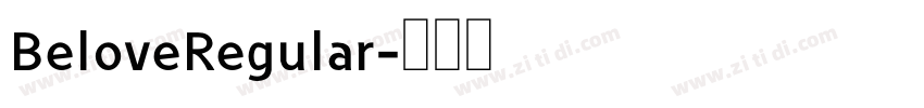 BeloveRegular字体转换