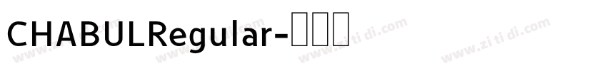 CHABULRegular字体转换